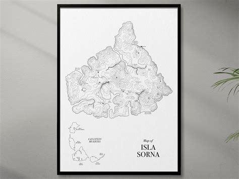 Jurassic Park Map Isla Sorna Gaming Posters Jurassic Park Etsy