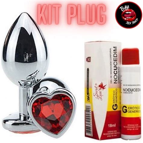 Kit Plug Anal Coração Pequeno Erótico Sex Shop Escorrega o Preço