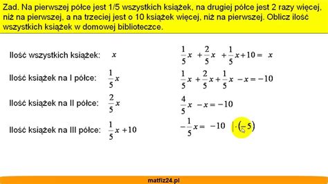 Jak tworzyć i rozwiązywać równania Zadanie Matfiz24 pl YouTube