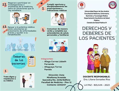 Folleto Tríptico derechos u deberes de los pacientes PAMELA uDocz