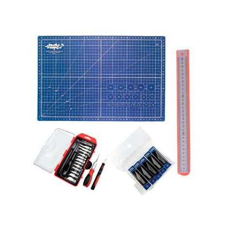 Self Healing Mat Cutting Kit: Mat, Knife, Ruler Set 1 IckySticky 13003