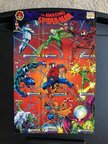 1994 Marvel Cards The Amazing Spiderman 9 Card Uncut Promo Sheet 1st