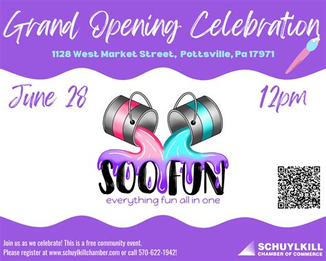 Grand Opening Celebration For Soo Fun Growth Zone Schuylkill Chamber