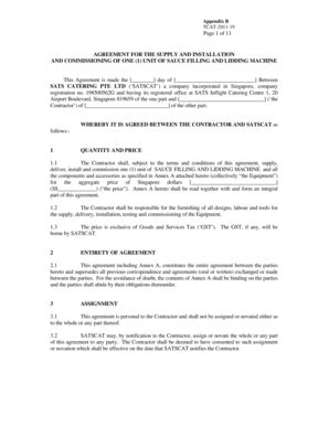 Fillable Online TENDER APPENDIX B Terms Conditions Of Agreement 12