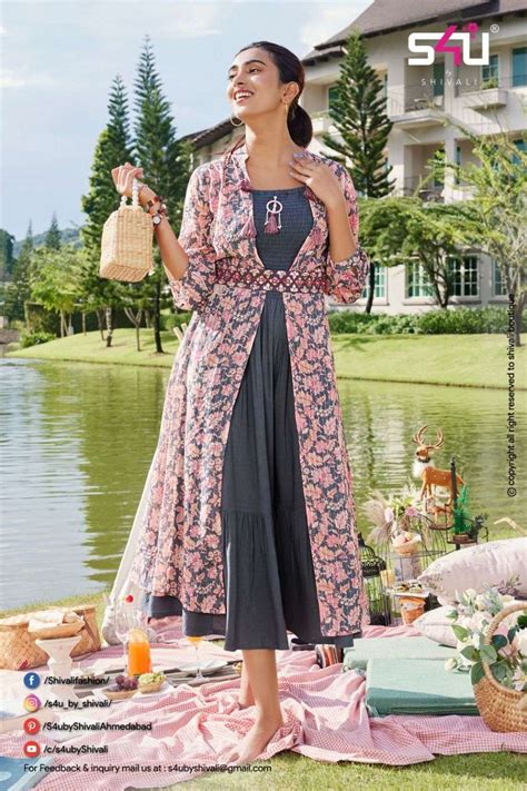 S4U SHIVALI HELLO JACKET VOL 8 Georgette With Printed Fancy Kurti