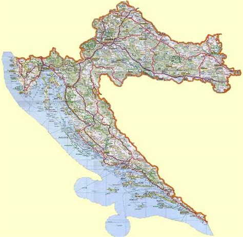 Mapas Imprimidos De Croacia Con Posibilidad De Descargar