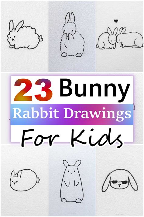 23 Bunny Rabbit Drawing Ideas For Kids Diyscraftsy