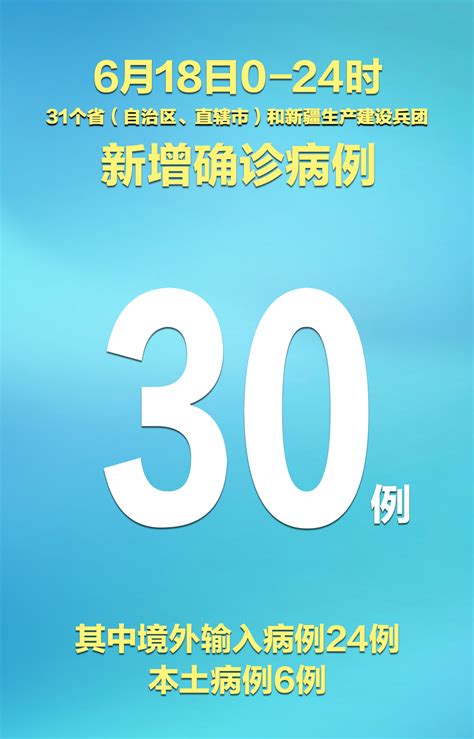 31个省区市新增确诊病例30例，本土6例在广东京报网