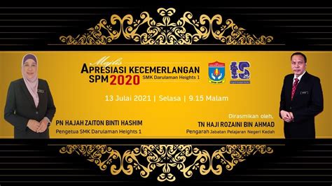 Majlis Apresiasi Kecemerlangan Spm 2020 Youtube