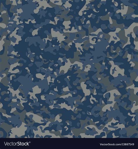 Navy Flectarn Camouflage Seamless Patterns Vector Image