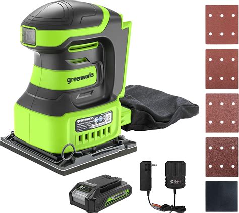 Greenworks V Cordless Quarter Sheet Sander Opm With Ah