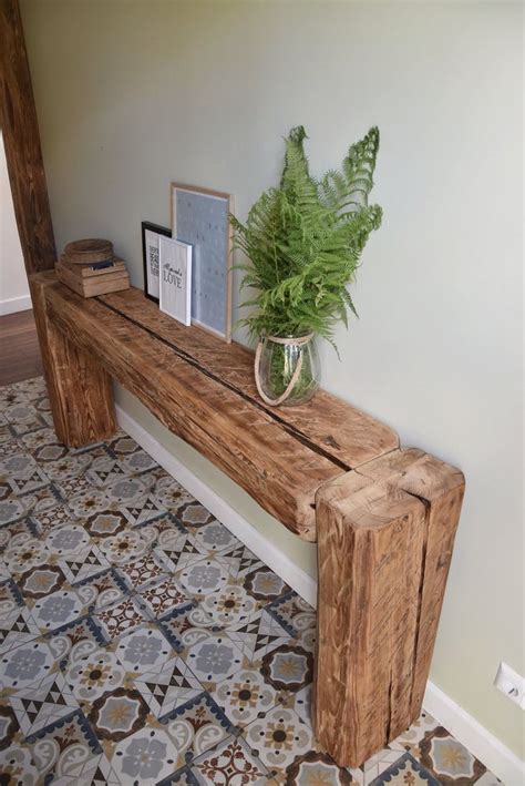 Reclaimed Beam Console Table Old Beams Rustic Country Style Etsy