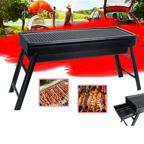 Foldable Bbq Grill Charcoal Barbecue Camping Picnic Grill Stove