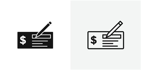 Money check icon set.payment pay paper cheque symbol. salary cheque ...