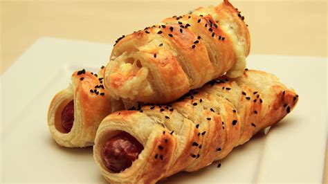 Sausage Puff Rolls Recipe Knitted Turkish Borek Recipe Flow