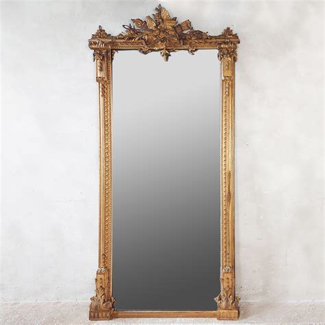 High Narrow Antique Gilded Mirror Cm Piet Jonker