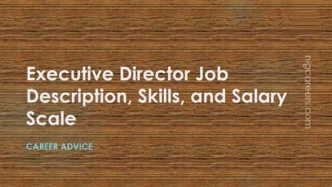 Executive Director Job Description Skills And Salary NigCareers