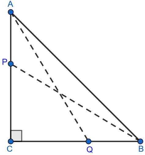 In A Right Angled Triangle Abc Right Angled At C P And Q Knowledgeboat