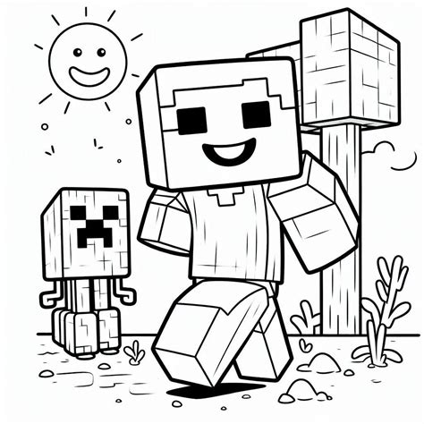 kolorowanki minecraft  druku darmowe  minecraft coloring