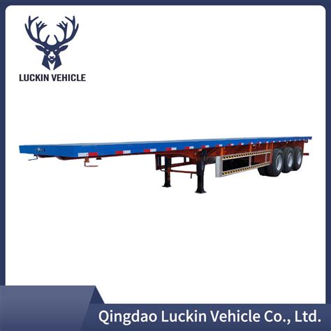 Luckin Axles Tons Transpertation Flatbed Container Carrier Semi