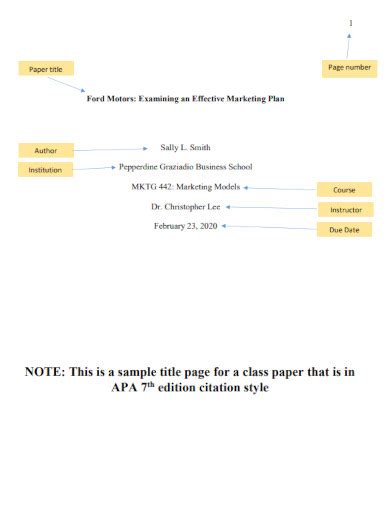 Apa Title Page 8 Examples Format How To Write Pdf