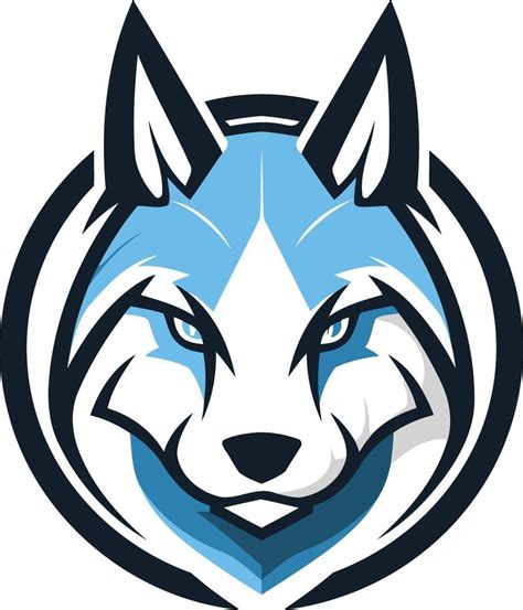 Blue Wolf Mascot Logo 49255009 Vector Art at Vecteezy