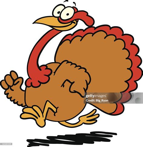 Cartoon Turkey Running Away