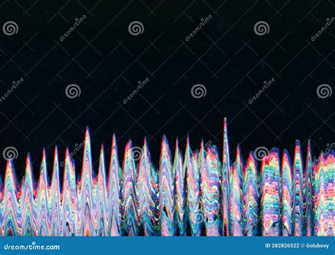 Rainbow Glitch Design Light Line Template Vector Illustration