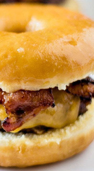 Glazed Donut Cheeseburger Burger Sliders Recipes Delicious Burgers