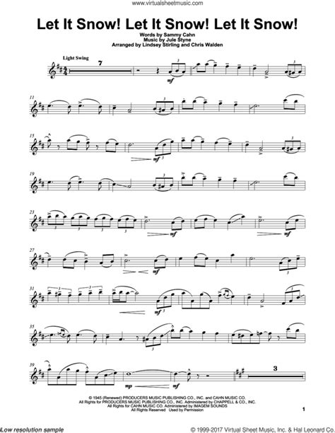 Lindsey Stirling Let It Snow Let It Snow Let It Snow Sheet Music