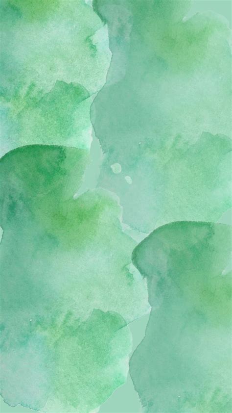 Green Watercolor Wallpaper With Abstract Artwork