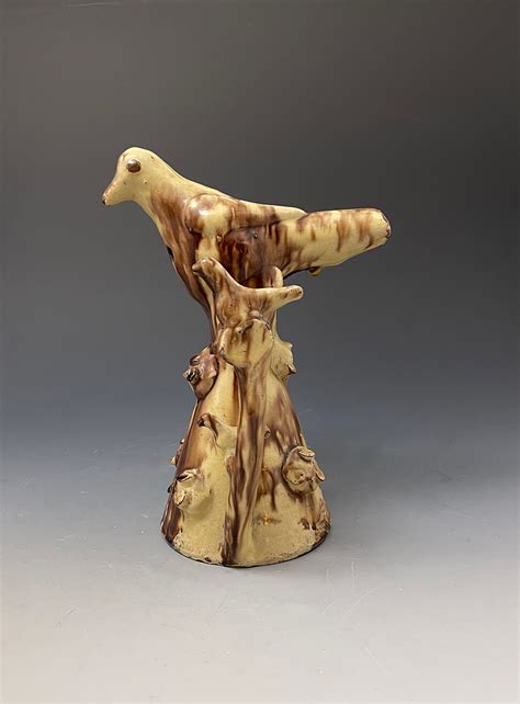 Large Slipware Bird Whistle Halifax Yorkshire Circa 1800 John Howard