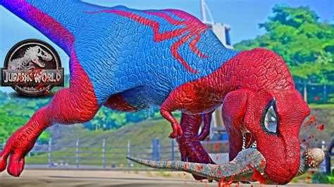 Spider Man Tyrannosaurus Rex Vs Superman Spinosaurus Dinosaurs Fight