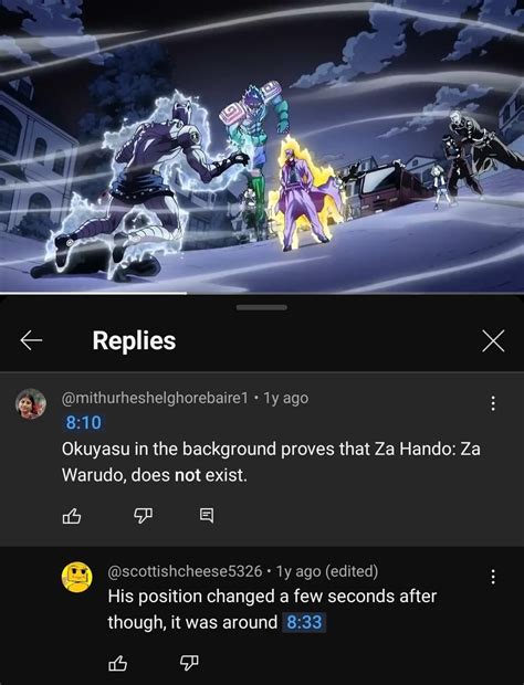 Za Hando Za Warudo Is Real Rshitpostcrusaders