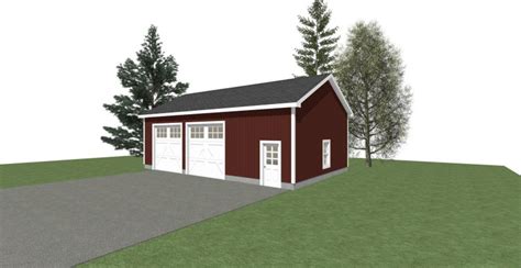 GARAGE PLANS : 40 X 24 2 Car Garage Plans 12' Wall 6/12 Pitch - Etsy