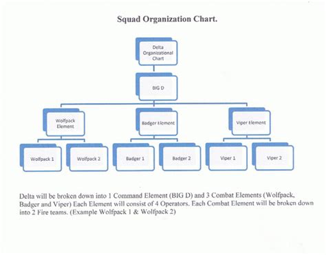 Delta Squad - DOTC: Delta Organizational Chart