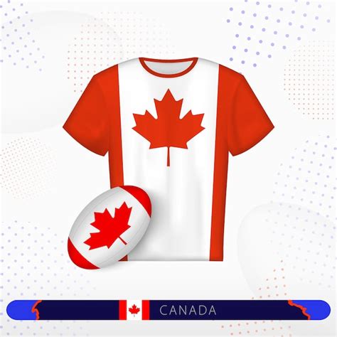 Premium Vector | Canada rugby jersey with rugby ball of canada on ...