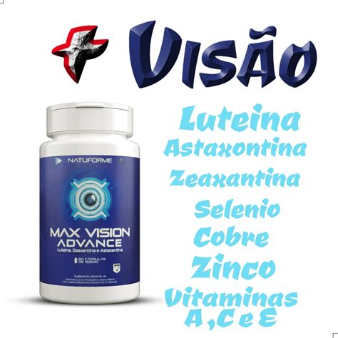 Max Vision 3x 60 Cáps Luteína Zeaxantina Vitamina A C E Zn Escorrega