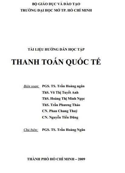 B I Gi Ng Thanh To N Qu C T Pgs Ts Tr N Ho Ng Ng N