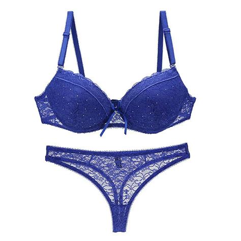 Sexy Thong Lace Push Up Bra Set Lingerie Women Underwear Sets Intimates