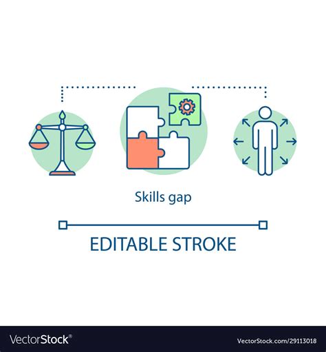 Skills Gap Concept Icon Royalty Free Vector Image