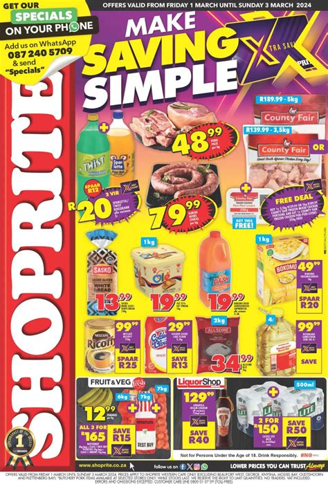 Shoprite Western Cape Make Saving Simple 1 March 3 March 2024 M