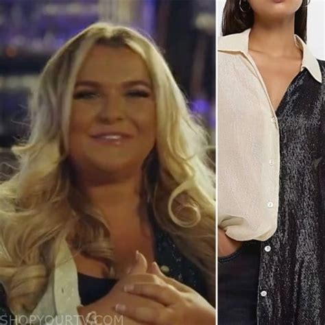 Towie Season 32 Episode 7 Saffrons Colour Block Sequin Shirt Shop