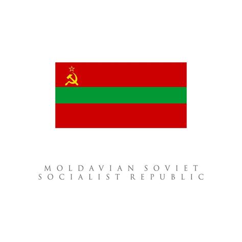 Moldovian soviet socialist republic flag. isolated on white background ...