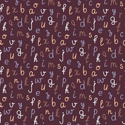 Premium Vector Doodle Alphabet Pattern