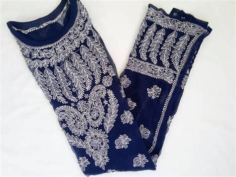 Lucknow Chikankari Kurta With Free Inner - Etsy