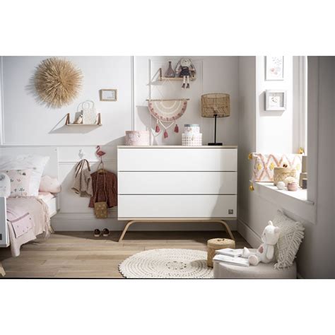 Serena Commode Tiroirs Blanc Sauthon Baby S Sweet Home Commodes Aubert