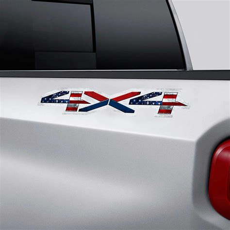 2019 Silverado Chevy 4x4 American Flag Truck Decals