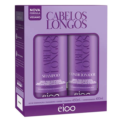 Kit Eico Cabelos Longos Shampoo Fortificante E Condicionador Leave In