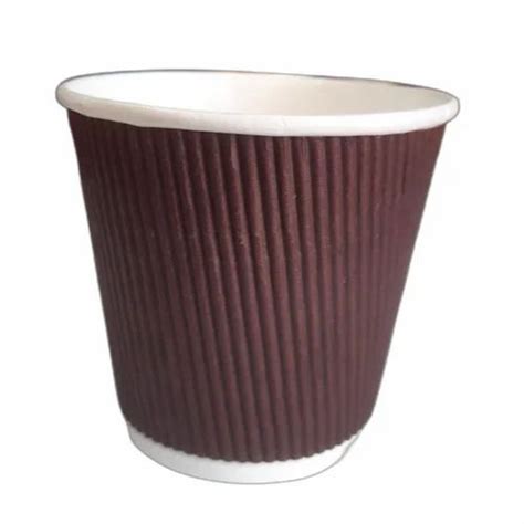 Dark Brown And White 210ml Ripple Paper Cup At Rs 3 5 Piece In Belagavi